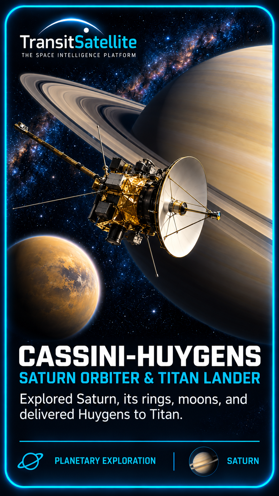 Cassini-Huygens TransitSatellite mission card