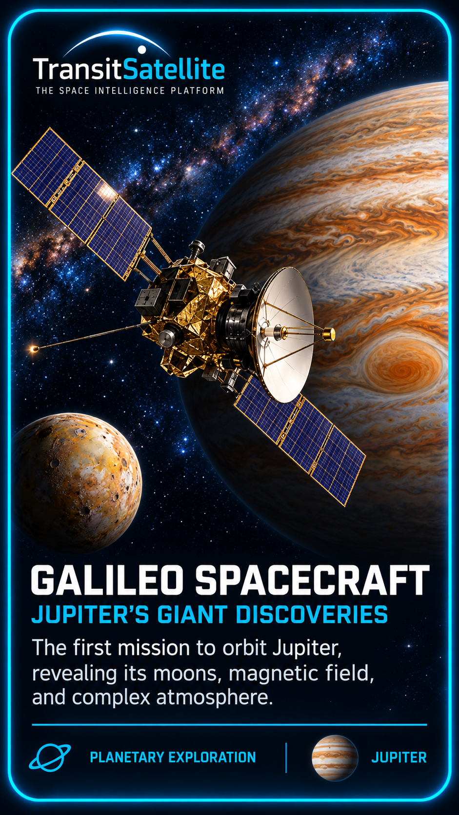 Galileo Spacecraft TransitSatellite mission card