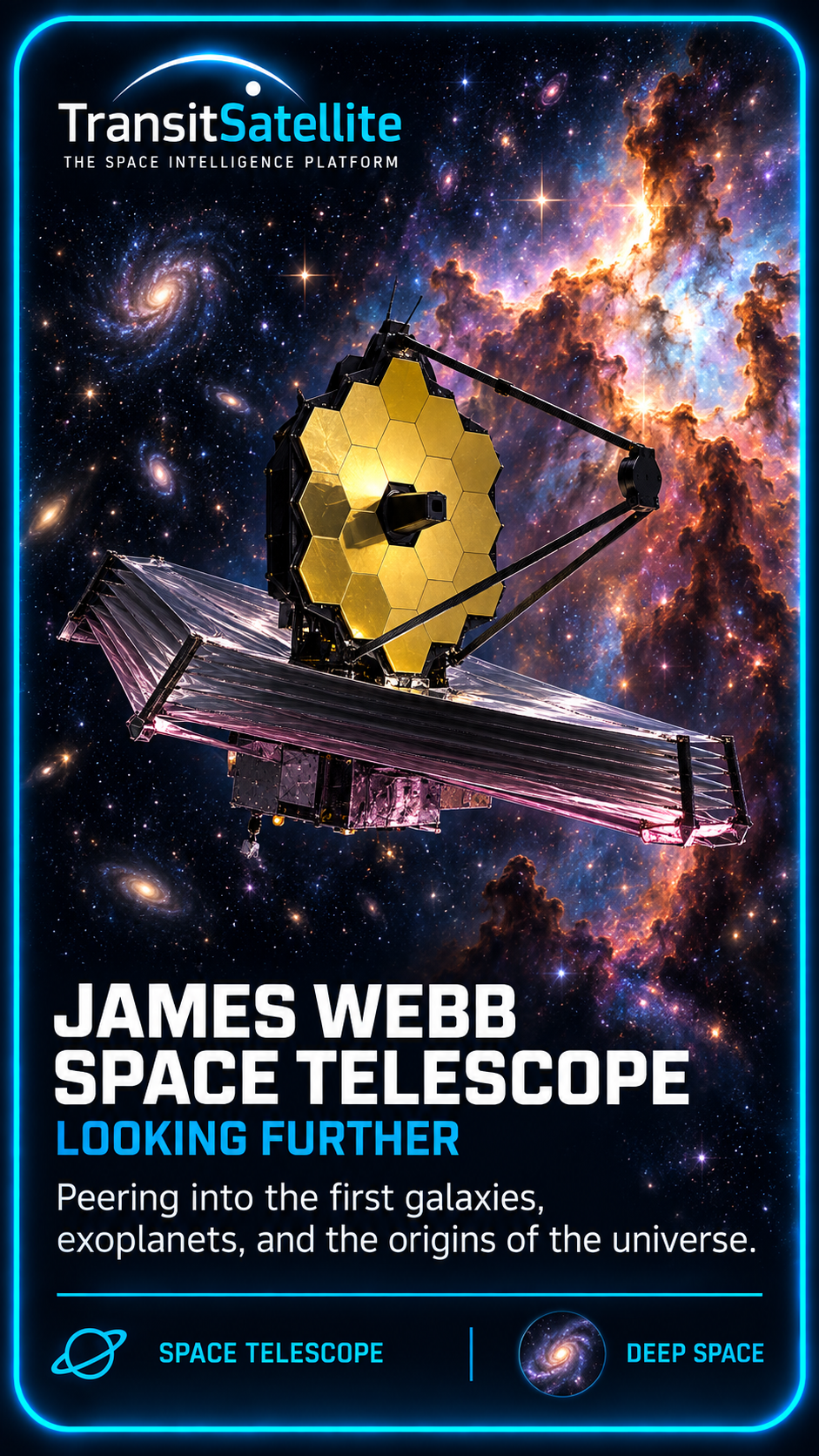 James Webb Space Telescope TransitSatellite mission card