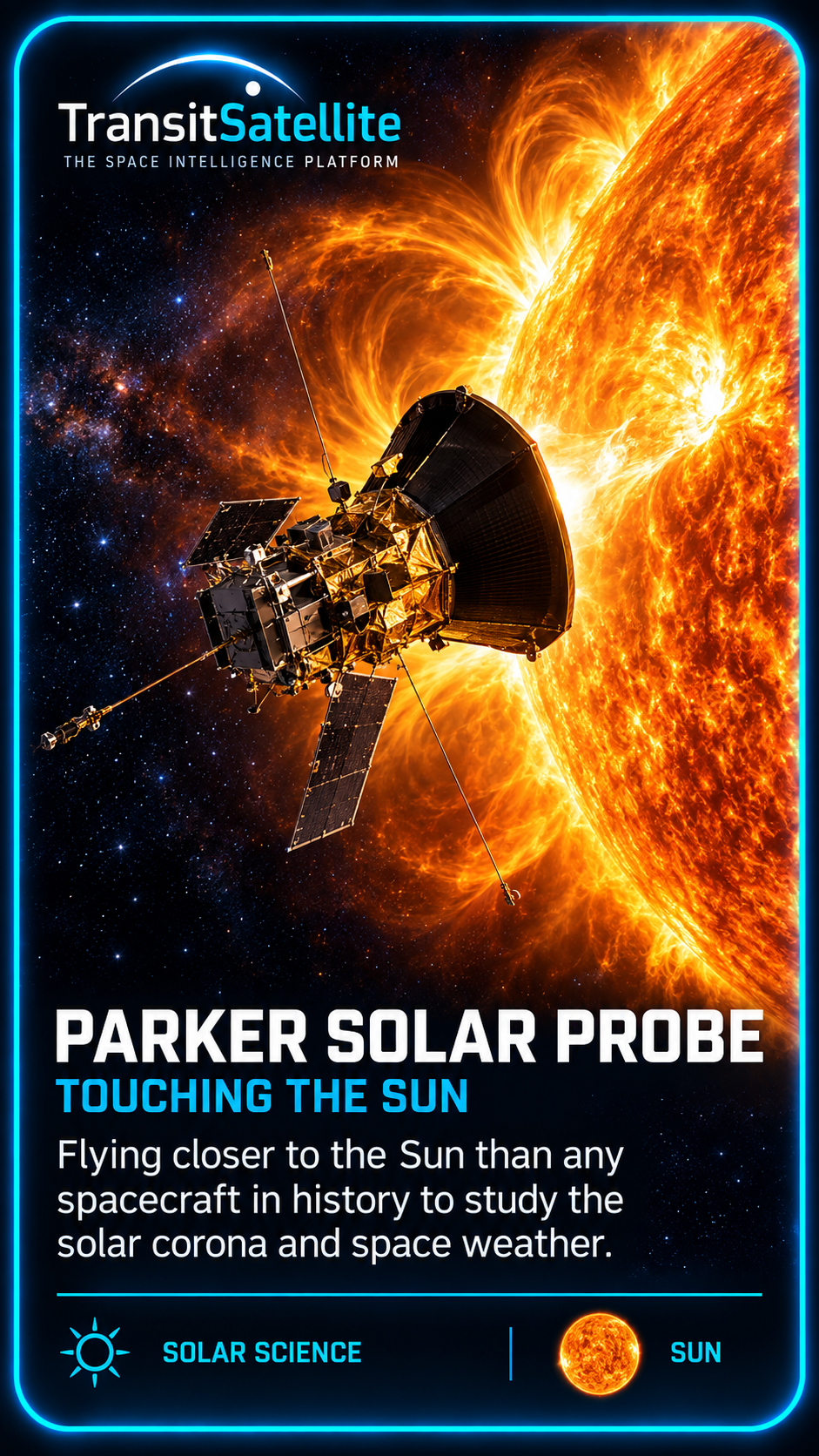 Parker Solar Probe TransitSatellite mission card