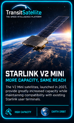 Starlink V2 Mini TransitSatellite mission card