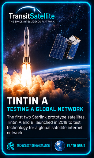 Tintin A TransitSatellite mission card